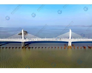 Wabu Lake Bridge in Huainan City in Anhui Province