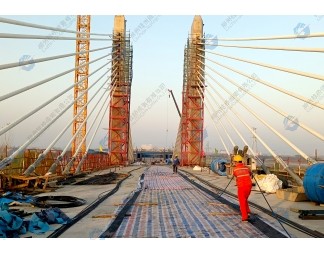 Han River Canal Bridge in Jingzhou City in Hubei Province