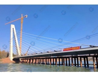 甘肃洮河国家湿地公园斜拉桥